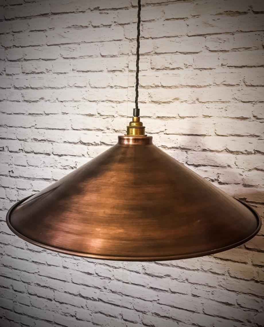 Large statement aged copper finish pendant 500mm